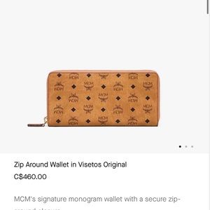 Mcm Zip around wallet in visestos original